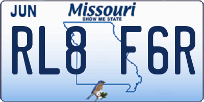 MO license plate RL8F6R