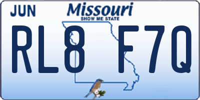 MO license plate RL8F7Q
