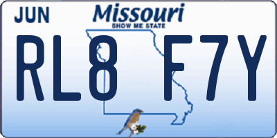 MO license plate RL8F7Y