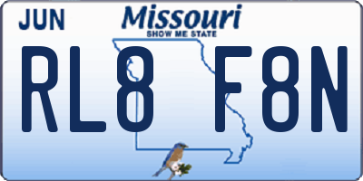 MO license plate RL8F8N