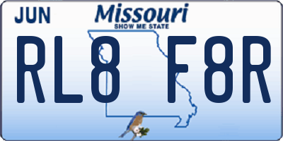 MO license plate RL8F8R