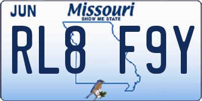 MO license plate RL8F9Y