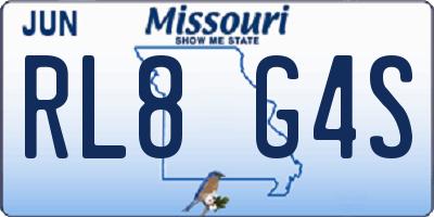 MO license plate RL8G4S