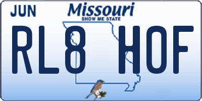 MO license plate RL8H0F