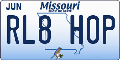 MO license plate RL8H0P