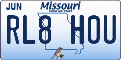 MO license plate RL8H0U