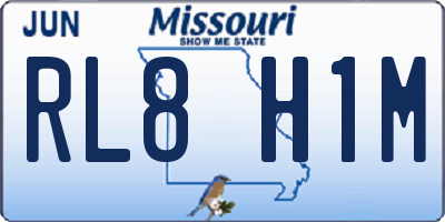 MO license plate RL8H1M