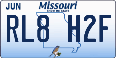 MO license plate RL8H2F