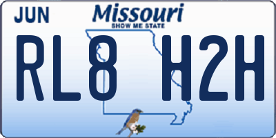 MO license plate RL8H2H