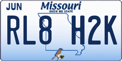 MO license plate RL8H2K
