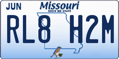 MO license plate RL8H2M