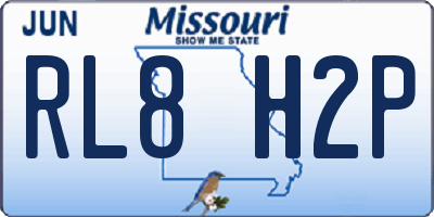 MO license plate RL8H2P