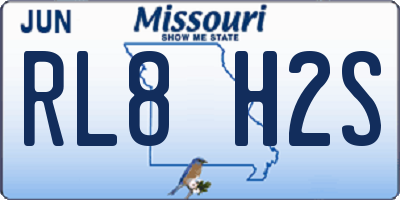 MO license plate RL8H2S