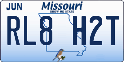 MO license plate RL8H2T