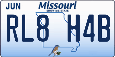 MO license plate RL8H4B