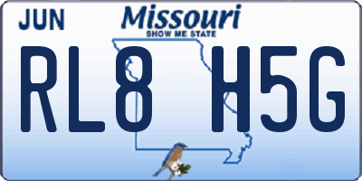 MO license plate RL8H5G