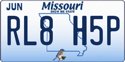 MO license plate RL8H5P