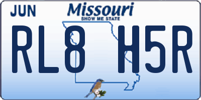 MO license plate RL8H5R