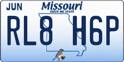 MO license plate RL8H6P