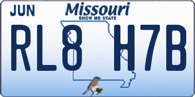 MO license plate RL8H7B