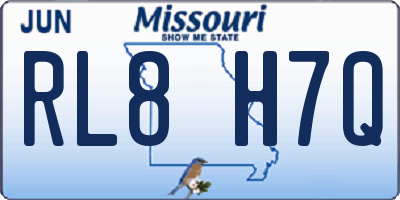 MO license plate RL8H7Q