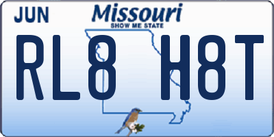 MO license plate RL8H8T