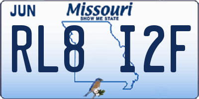 MO license plate RL8I2F