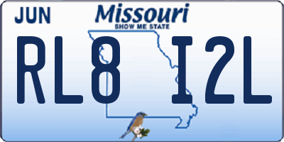 MO license plate RL8I2L