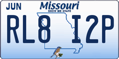 MO license plate RL8I2P