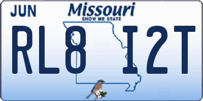 MO license plate RL8I2T