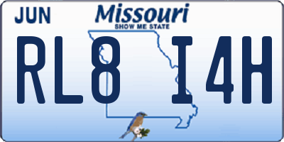 MO license plate RL8I4H