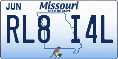 MO license plate RL8I4L