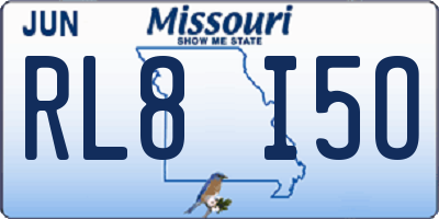 MO license plate RL8I5O