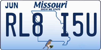 MO license plate RL8I5U