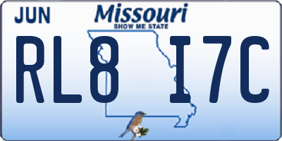 MO license plate RL8I7C