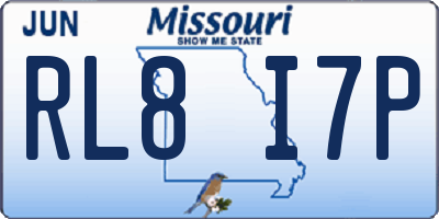 MO license plate RL8I7P