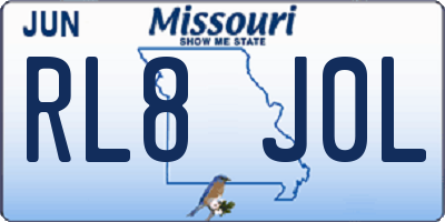 MO license plate RL8J0L