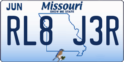 MO license plate RL8J3R