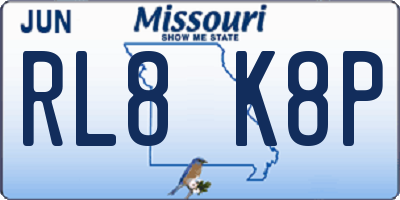 MO license plate RL8K8P