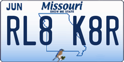 MO license plate RL8K8R