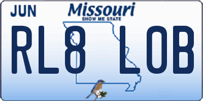MO license plate RL8L0B