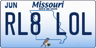 MO license plate RL8L0L