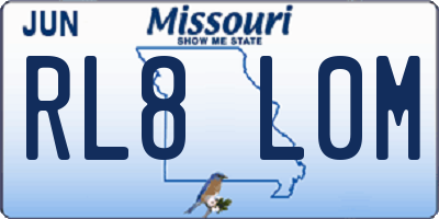 MO license plate RL8L0M