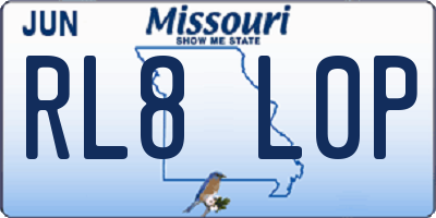 MO license plate RL8L0P