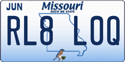 MO license plate RL8L0Q
