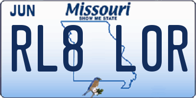 MO license plate RL8L0R