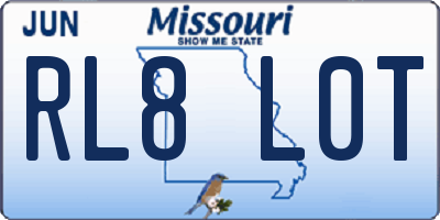MO license plate RL8L0T