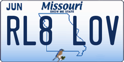 MO license plate RL8L0V