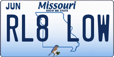 MO license plate RL8L0W