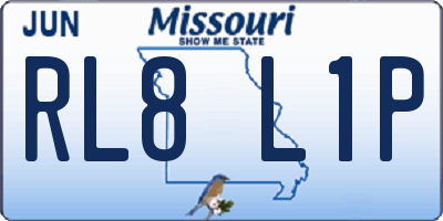MO license plate RL8L1P